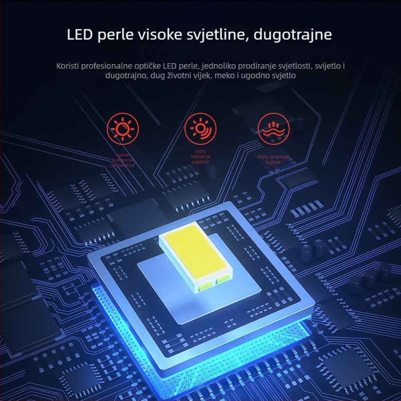 LED žarulja, 1800 lm, 180° snop, E27 utičnica, energetski učinkovita, svjetlost od bijele do tople bijele, CRI 70–80, PF 0.8, vijek trajanja 10 000 h, kućište od plastike/aluminija, Diamond model