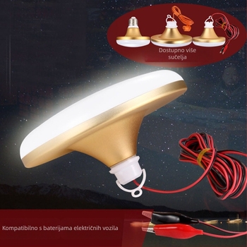 12V LED UFO žarulja – svjetlo s niskim naponom DC, kompatibilno s 48–60V, baterijsko svjetlo za noćno tržište