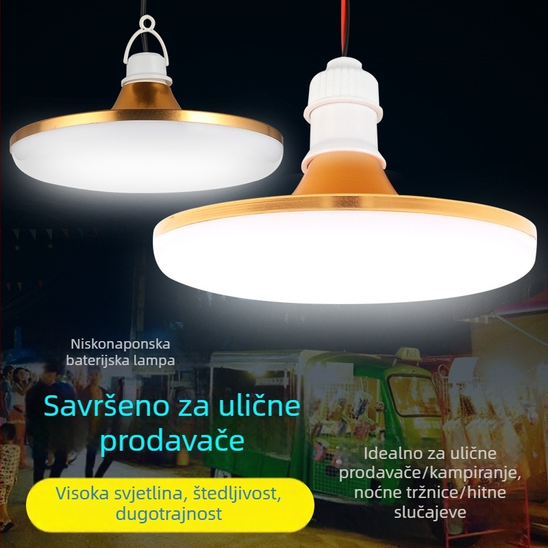 12V LED UFO žarulja – svjetlo s niskim naponom DC, kompatibilno s 48–60V, baterijsko svjetlo za noćno tržište