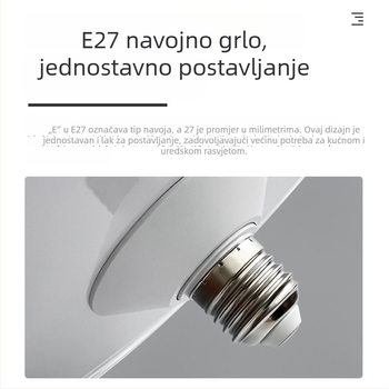 LED lampa u obliku letećeg tanjura, odvojiva baza E27, vodootporna, visoke snage, energetski učinkovita