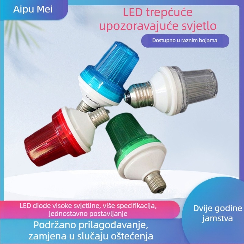 LED stroboskop svjetiljka UM-LED FLASH LAMP3, E27, plastično kućište, kućno i vanjsko indikacijsko svjetlo