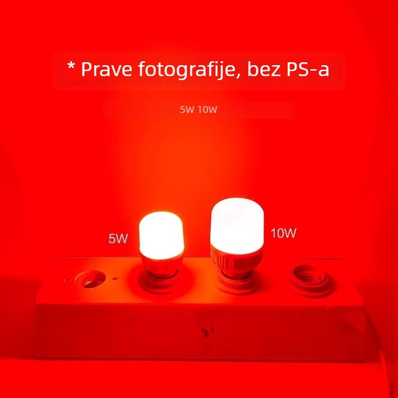 LED fenjer žarulja, crvena, vodootporna, vanjska svečana rasvjeta s E27 navojem