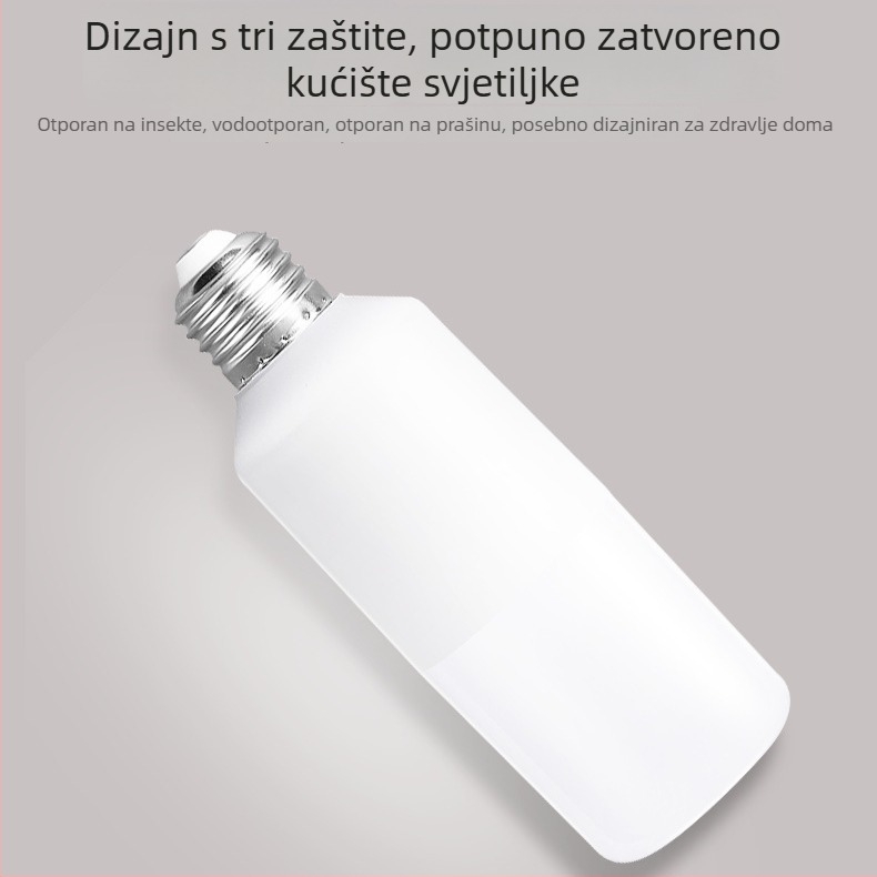 LED cilindrična žarulja s bazom E27, aluminijsko-plastično kućište, visoka svjetlina, štedljivo kućno osvjetljenje