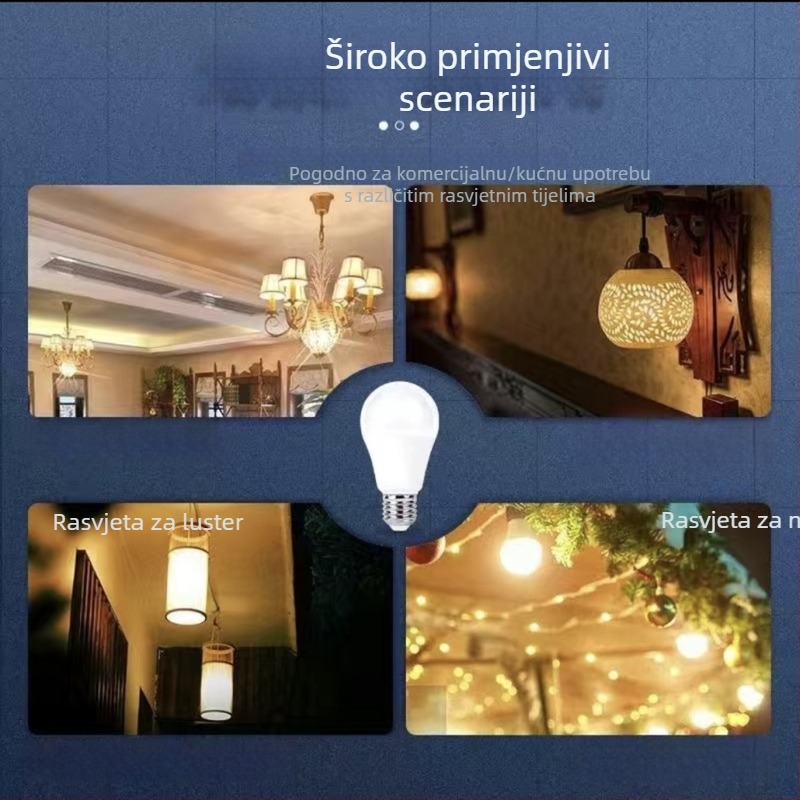 LED žarulja E27, aluminijsko kućište s plastičnom prevlakom, ultra snažna, zaštita očiju, bez treperenja, energetski učinkovita rasvjeta