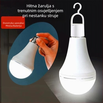 LED nužna žarulja 220V, aktivirana vodom, širok raspon napona, E27, IP55, 110 lm, CRI 80–90, PF 0,60, 50 000 h, kućno osvjetljenje tijekom nestanka struje