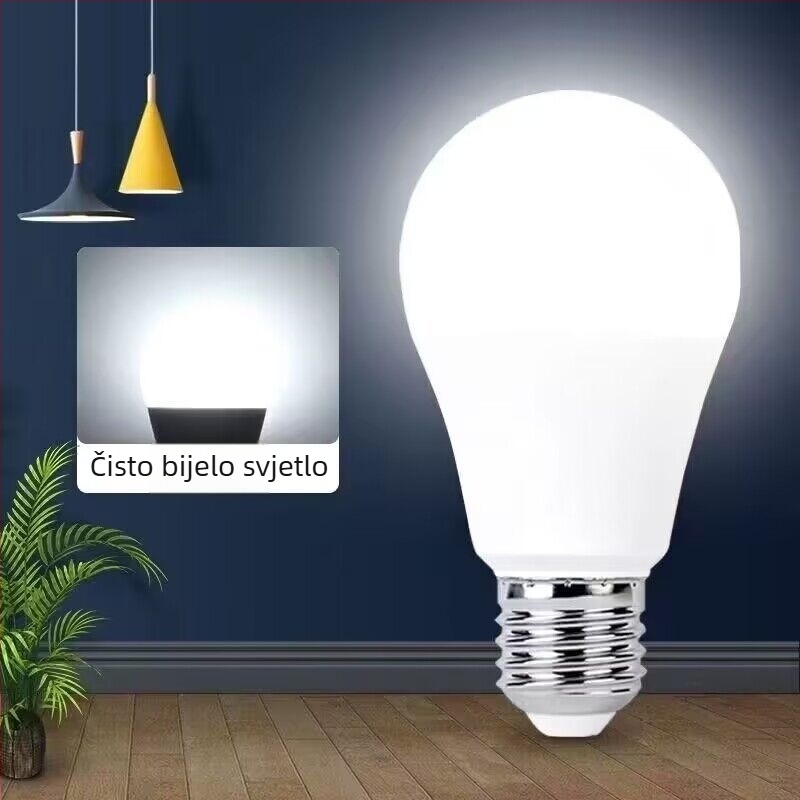 LED žarulja tipa A s bijelim svjetlom za zaštitu očiju, unutarnja upotreba, E27 navoj, energetski učinkovita