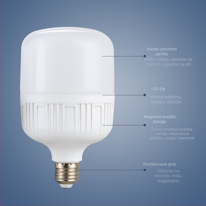 Kućna LED žarulja, 1800 lm, 220V, E27, zaštita očiju, ušteda energije, keramičko tijelo, plastičan sjenilac, nije dimmer, trajanje 10000 sati, 2 godine jamstva, 180° snop
