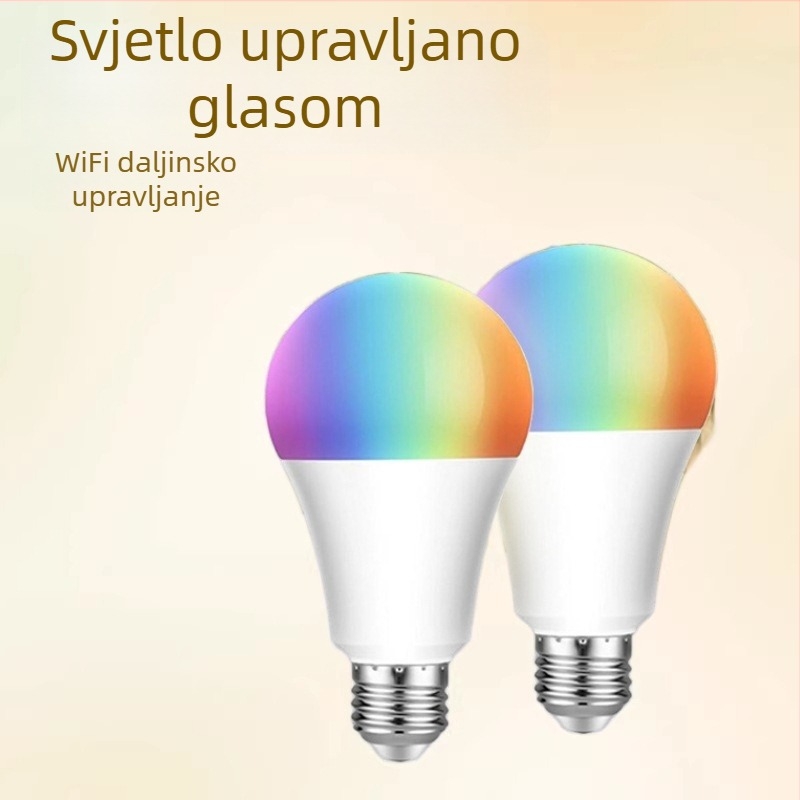 Pametna LED žarulja s Wi‑Fi/Bluetooth, kontrola putem aplikacije, E27, RGBWW, moguće prigušivanje