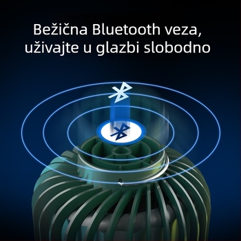 Punjiva Bluetooth glazbena žarulja s E27, za kućnu i vanjsku upotrebu, 42 LED, 1800 lm, snop 180°, podešavanje jačine, ugrađena litij-ionska baterija