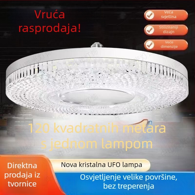 Nova LED žarulja s kristalnim dizajnom, super jaka, E27, kućna upotreba – dnevni boravak, spavaća soba i blagovaonica, bijela svjetlost, zaštita očiju, ušteda energije