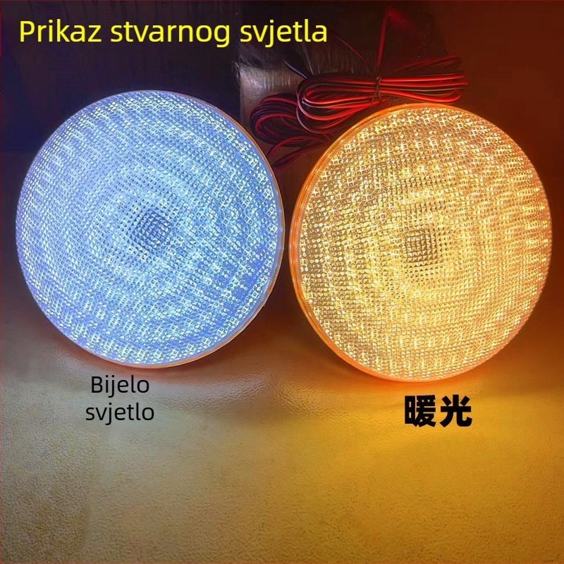 LED svjetiljka u obliku letećeg tanjura, IP65, 2300 lm, E27 utičnica, USB napajanje, 12V DC, plastično kućište