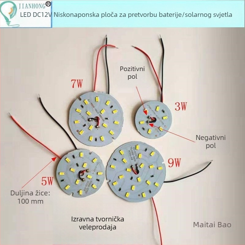 LED 12V DC žarulja niskog napona s Retrofit 5730 LED pločom, solarna energija, 9W–21W (Metabo)
