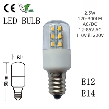 LED energetska lampica s bazama E12/E14 za hladnjak, napa, šivaći stroj i mikrovalnu pećnicu