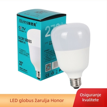 LED kuglična žarulja s plastičnim kućištem i aluminijskim tijelom, E27, energetski učinkovita, vrlo jasna za kućno osvjetljenje, IP65