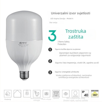 LED žarulje s navojem E27, energetski štedljive spiralne lampe za kućnu upotrebu, bijela svjetlost