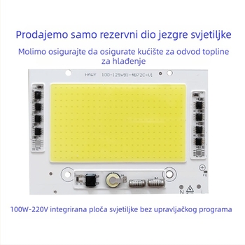 LED izvor svjetla 220V bez drivera za rekonstrukciju, 100W floodlight za industriju i rudnik