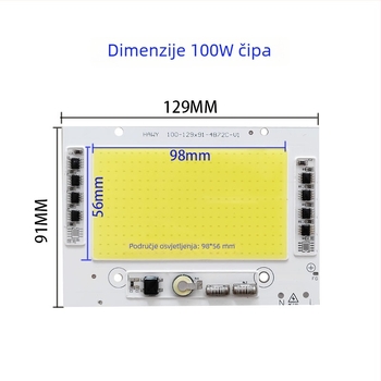 LED izvor svjetla 220V bez drivera za rekonstrukciju, 100W floodlight za industriju i rudnik