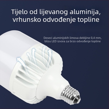 LED žarulja 80W, E27 utičnica, bez treperenja, zaštita očiju, visoka snaga, štedljivo osvjetljenje, IP44, 100 lm