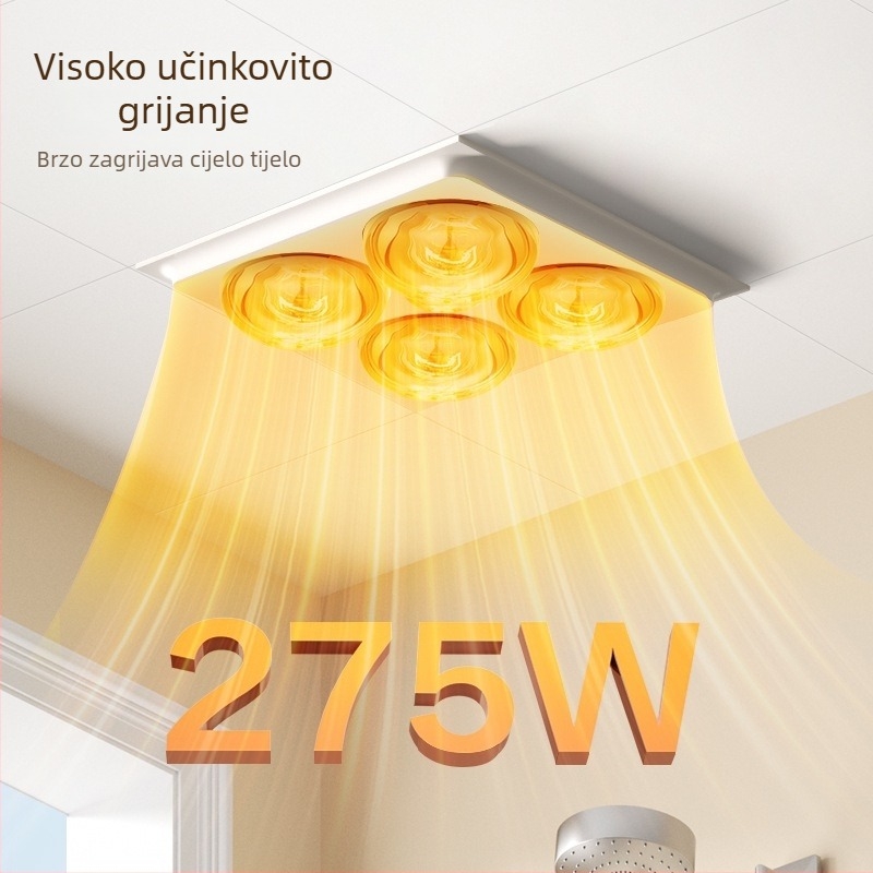 Visokokvalitetna kupaonska grijaća svjetiljka 275W, vodootporna, otporna na eksplozije, zidna montaža, središnje osvjetljenje