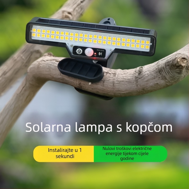 Solarna klips lampa u obliku hobotnice sa senzorom, vanjsko osvjetljenje za vrt