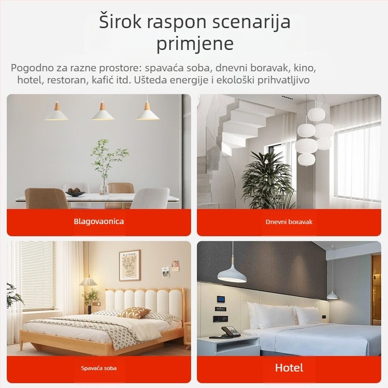 LED žarulja s uštedom energije, tip A, ultra jaka, E27 velika navojna baza, kućna upotreba, zaštita očiju