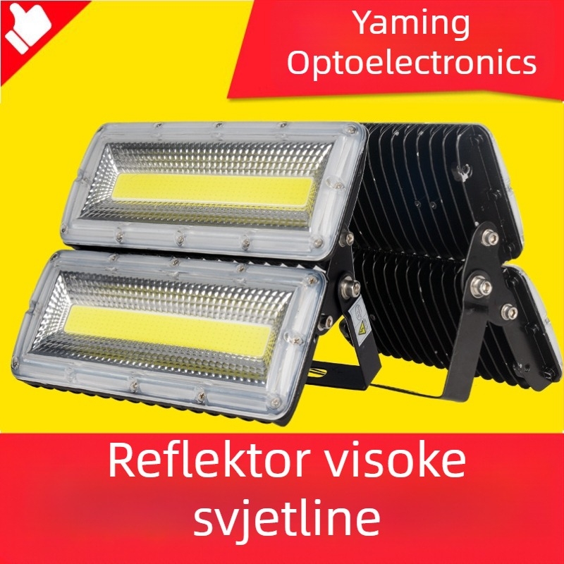 LED eksplozijski vanjski floodlight, vodootporan, 50/150 W, visoka svjetlost za reklamno projiciranje, 100 W, aluminijsko kućište, IP65, 220 V