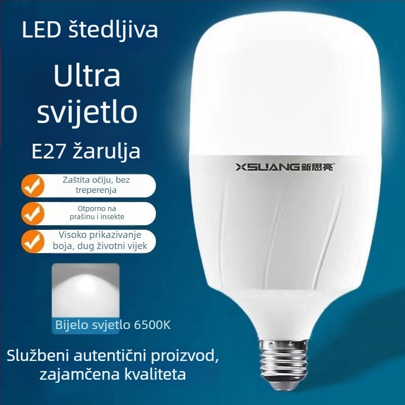 Xinsiliang Lighting LED žarulja visoke svjetline, E27 navoj, energetski štedljiva, za kućno i komercijalno osvjetljenje