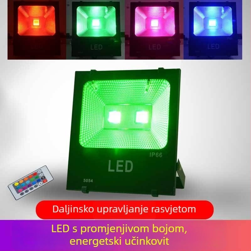 Vanjski LED reflektor s promjenom boje za vrt, travnjak i drveće