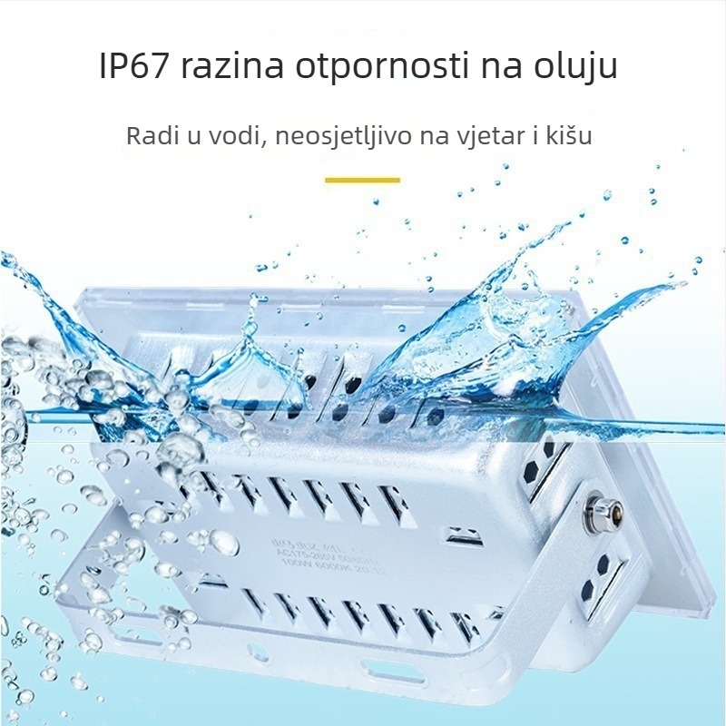 LED floodlight za vanjsku rasvjetu, vodootporan, aluminijsko kućište, 50W, kut snopa 270°, 500 lm