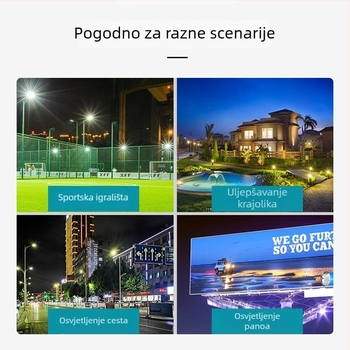 LED floodlight za vanjsku upotrebu, vodootporan vrtni reflektor, IP65, 300W, bijela svjetlost, 180° snop