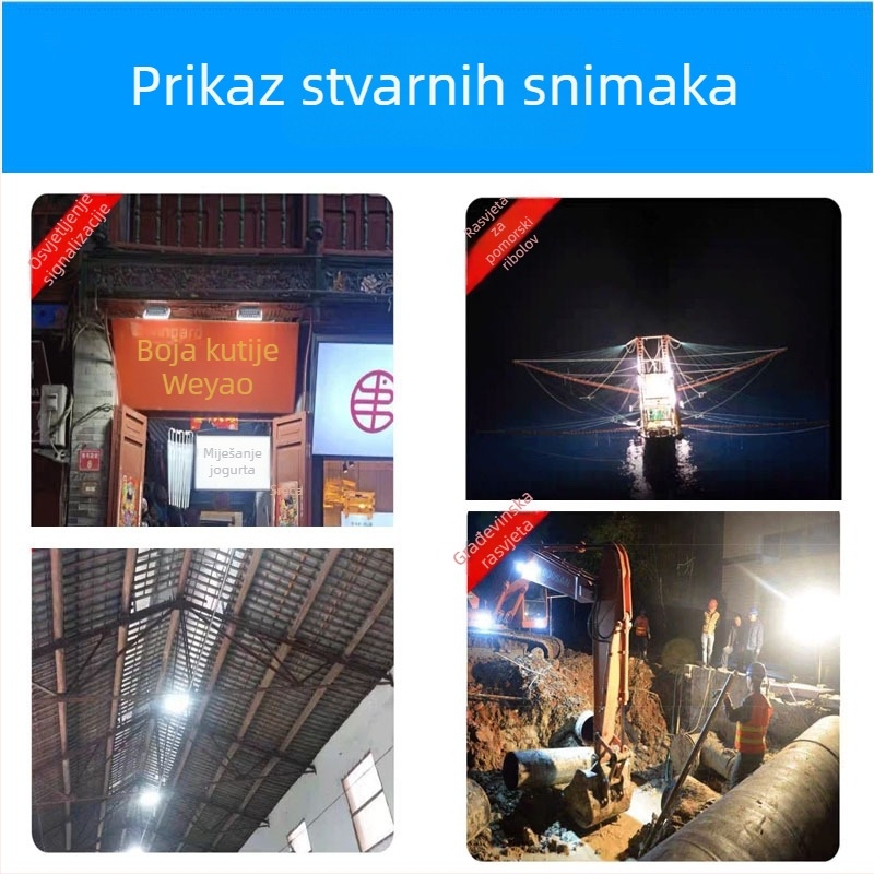 LED reflektor za vanjsku upotrebu IP66, 50W–600W, za tvornicu, radionu i skladište, bijela 6500K, aluminijsko kućište