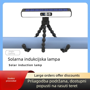 Solarna lampica u obliku hobotnice, vodootporna, za vanjsku upotrebu, s klipsom, senzorom pokreta, zidno i ulična rasvjeta