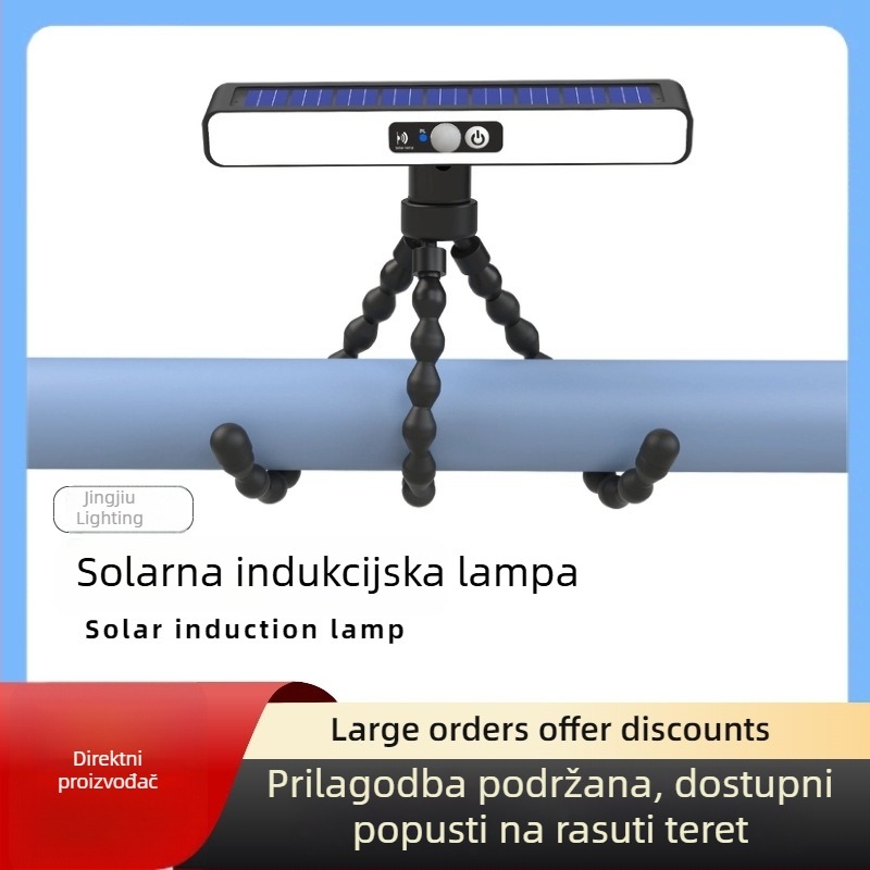 Solarna lampica u obliku hobotnice, vodootporna, za vanjsku upotrebu, s klipsom, senzorom pokreta, zidno i ulična rasvjeta