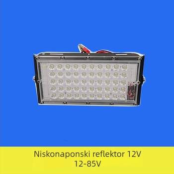 LED 12V vanjska projektna svjetiljka za štandove, 50 LED, 17W, IP66, kut svjetla 180°, crno metalno kućište, model YJ188