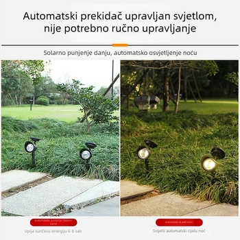 Solarni reflektor za travu s 4 LED, vanjsko rasvjetno osvjetljenje dvorišta i krajolika