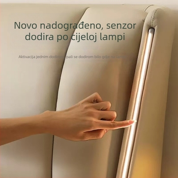 Inteligentna noćna lampica uz krevet s dodirnim prekidačem, linearni dizajn, 78 cm, lagani luksuz