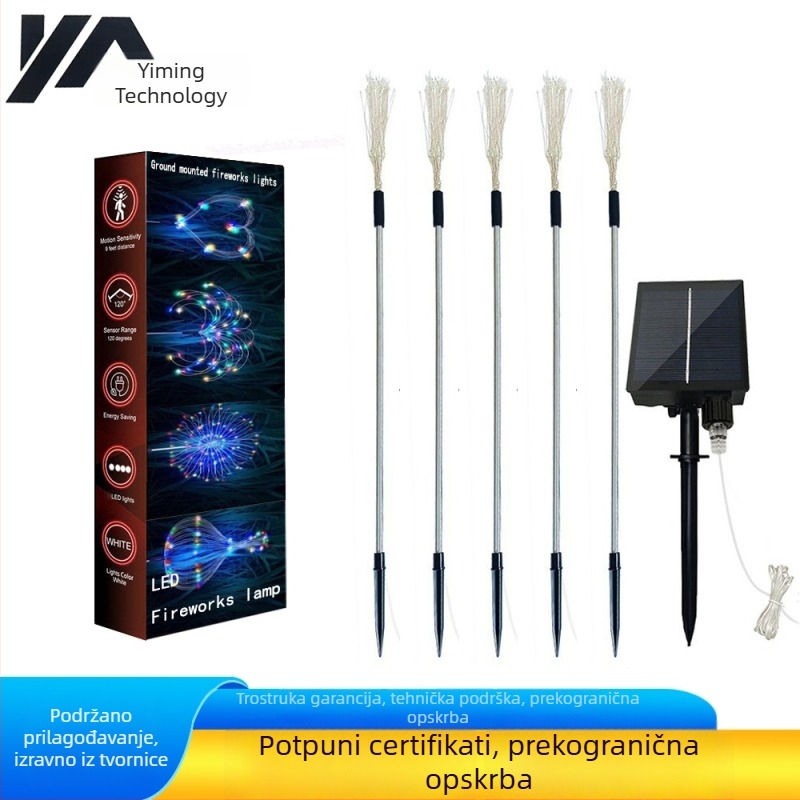 LED solarne lampice sa zemljanim postoljem – svjetla u obliku cvijeta za vanjsku dekoraciju vrta