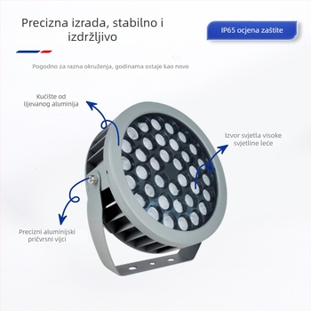 Vanjski LED reflektor za vrtove i parkove – kružni vodootporni LED reflektor za stabla, mostove i ograde