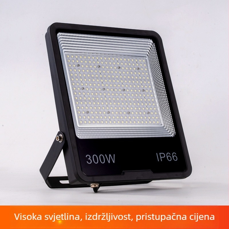 LED vanjski vodootporni reflektor 50-400W, crno aluminijsko kućište, osvjetljenje za stadion, trg i dvorište