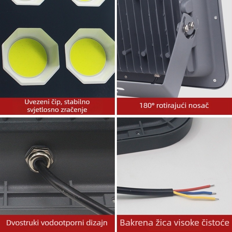 LED vanjski reflektor s niskim naponom 12V/24V/48V, vodootporan, IP66, DC napajanje