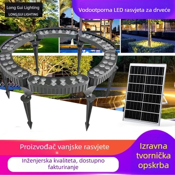 Vanjska vodootporna LED svjetiljka koja obavija stablo za vile, vrtove i dvorišta