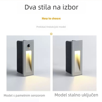 Westhui XH-S120 vanjska vodootporna lampica za stepenice, aluminijsko kućište, 3W, 420 lm, 3000–4000K, IP65