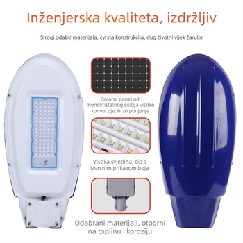 LED solarno ulično svjetlo, tip split, vanjska vodootporna rasvjeta za vrt i ruralne ceste