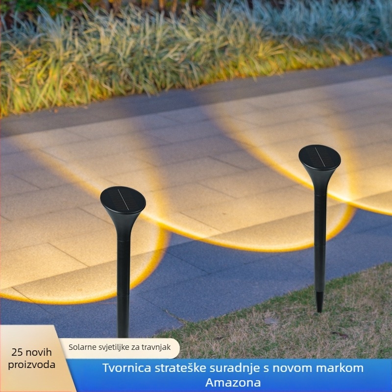 Solarne lampe za travnjak i dvorište – dekorativno osvjetljenje za staze i krajolik s usmjerenim svjetlom