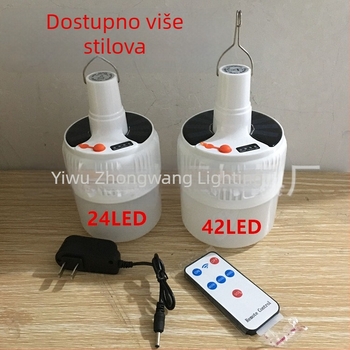 V51 24 LED solarna lampica s daljinskim upravljanjem za kampiranje