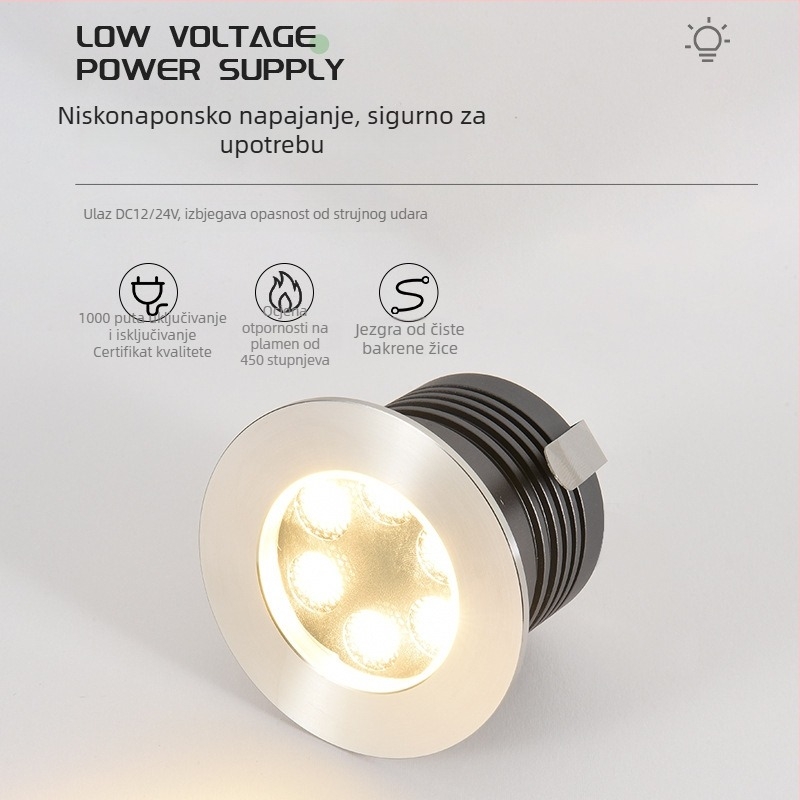 LED ugrađeno svjetlo za vanjske stepenice, vodootporno, uz bazen i vrt