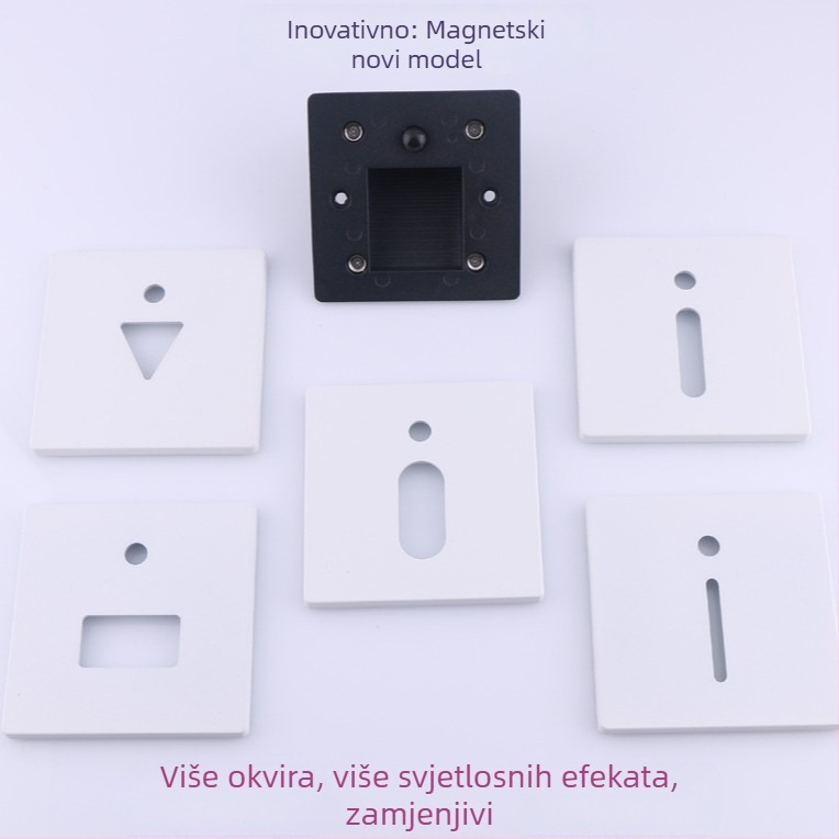 LED svjetlo za stepenice sa senzorom pokreta, ugradbeni magnetski tip 86, aluminijsko kućište, 90×90×40 mm, topla bijela 3000K, 120 lm, IP42