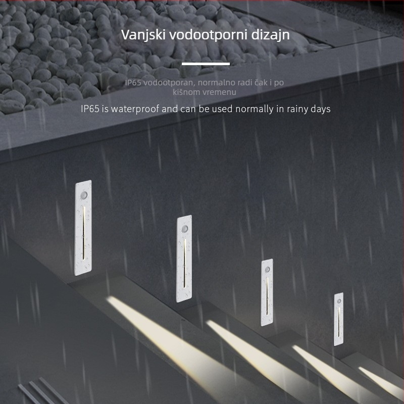 Aluminijsko LED svjetlo sa senzorom, ugrađeno za hodnike i stepenice