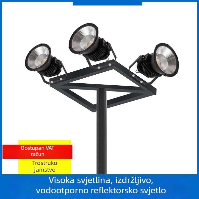 LED rasvjetni projekcijski floodlight 400W za vanjsku upotrebu IP65, crno aluminijsko kućište, 400 LED (SMD3030), 220V, kut zrake 25°/60°/90°, pogodan za gradilišta i luke