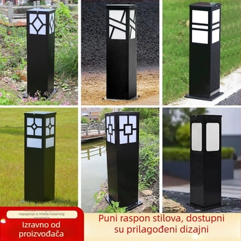 Vanjska okrugla LED lampica za travu, vodootporna akrilna vrtna rasvjeta za hodnik i dvorište